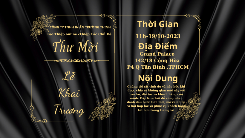 Thiệp Mẫu Khai Trương _ Mẫu QM-6666